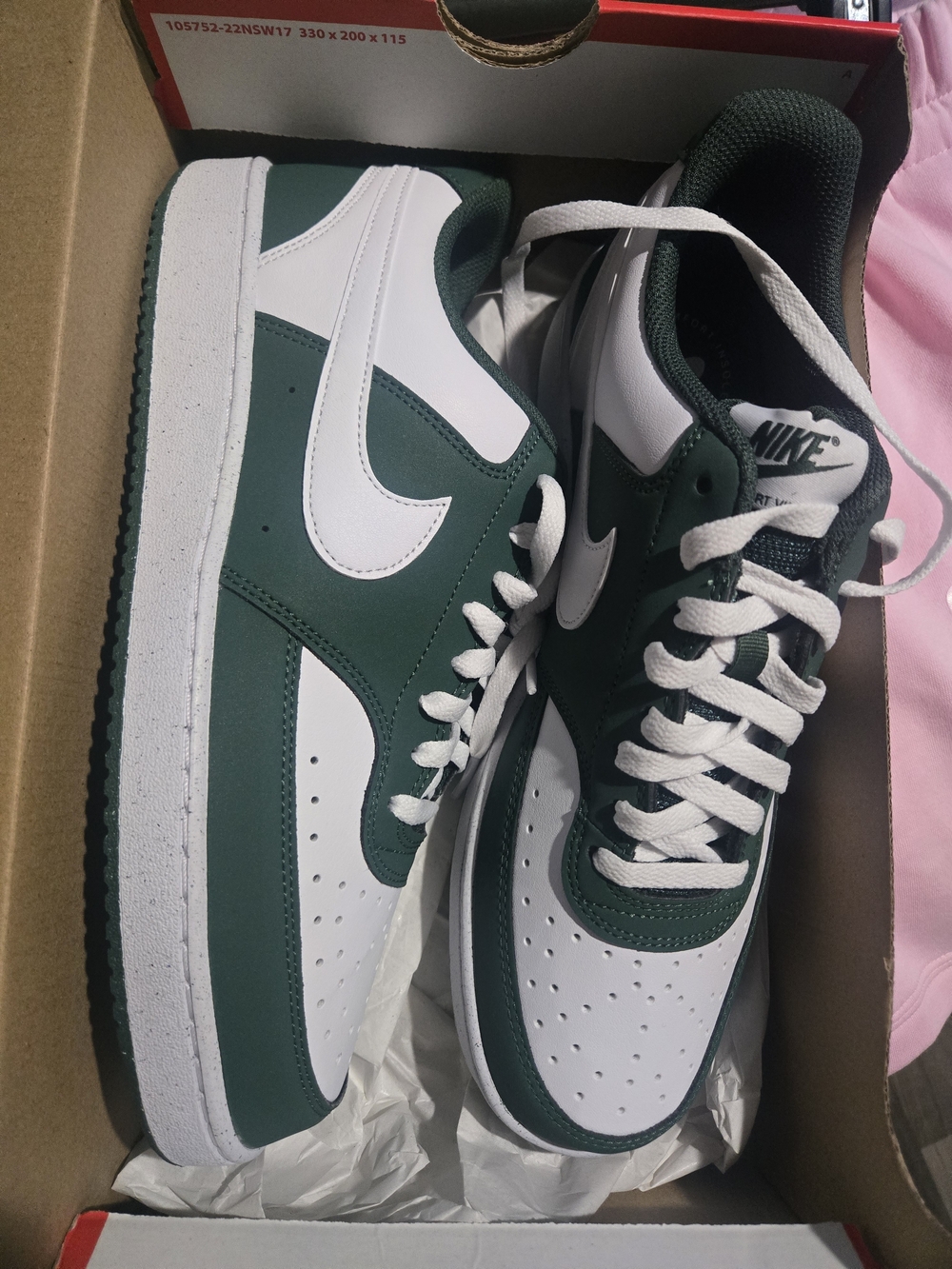 Nike Men’s Low-Top Sneakers - White & Dark Green